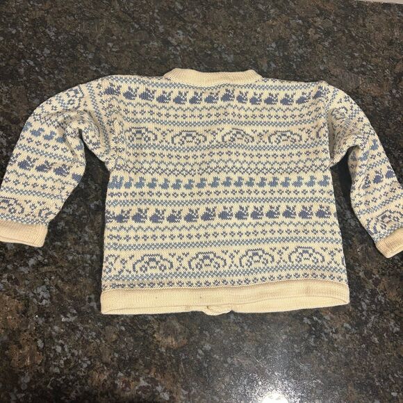 Harlequin Designs Vintage 90s Toddler Baby Sweater 100% Cotton 24 M cars Bunnies - Picture 4 of 6